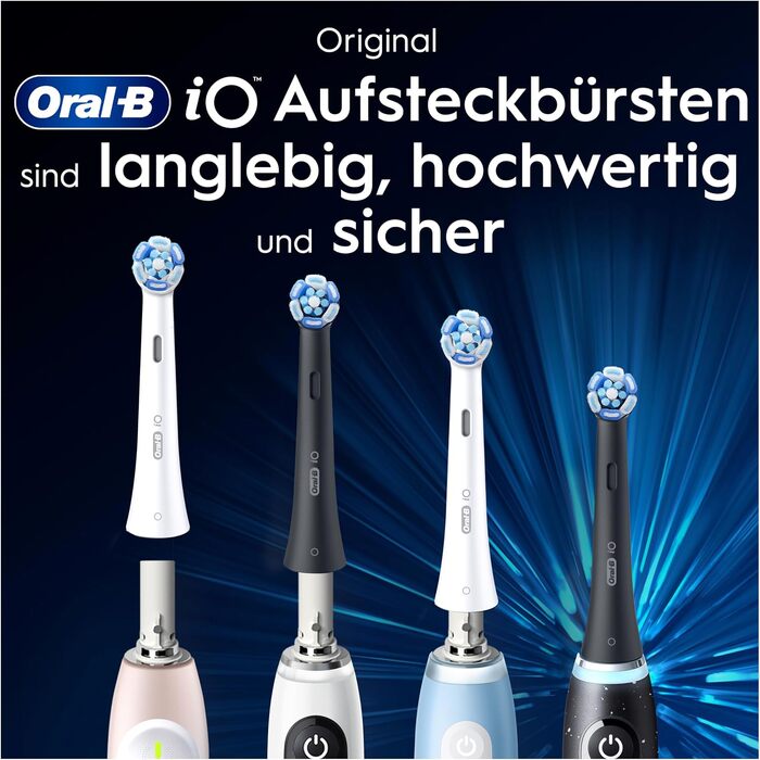 Смінні насадки для електричної зубної щітки Oral-B iO Ultimative Reinigung, чорні, 10 шт.