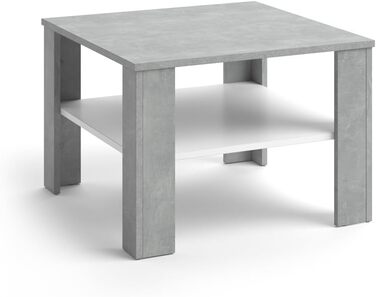 Журнальний стіл Vicco Homer бетон/білий 60x42 см, сучасний дизайн