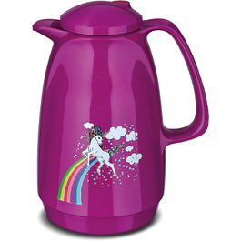 Термос-глечик ROTPUNKT Bella 1,0 л, скляна колба, BPA-free, Magic & TRENDY, для гарячого та холодного, Німеччина, дизайн Русалка Cherry Blossom