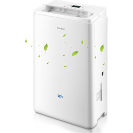 Електричний осушувач повітря FOHERE 20л/добу з Wi-Fi, для 135 м³ (50 м²), безперервний дренаж, сушка білизни, таймер, автоматичне вимкнення