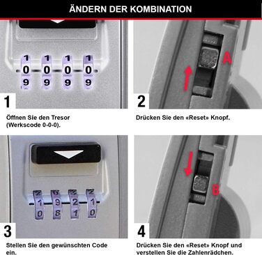 Сейф для ключів Master Lock з підсвічуванням кодових коліс, настінний вуличний ключ-бокс (12.6 x 7.2 x 5.2 см)