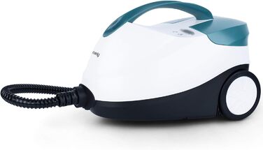 Парогенератор H.Koenig NV6400 2000Вт 1,5л, 4 бар, для дому та офісу, багатофункціональний, компактний, 45 хв роботи, білий/бірюзовий
