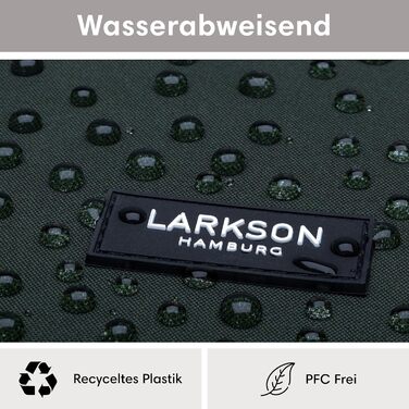 Рюкзак LARKSON Rolltop для жінок і чоловіків, водостійкий, з відділенням для ноутбука, для університету, роботи, подорожей і велосипеда, темно-зелений, універсальний розмір
