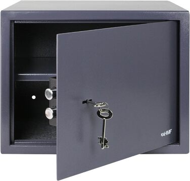 Сейф для меблів HMF з двобортним замком, антрацит, 38x30x30 см