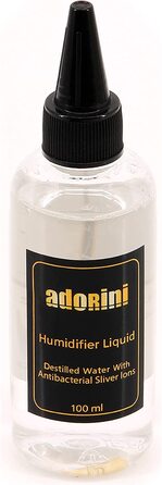 Хумідор adorini Torino Deluxe чорний з гігрометром для 30 сигар, дерев'яна коробка для зберігання та регулювання вологості