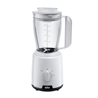 Блендер стаціонарний Braun PowerBlend 1 JB1050WH 600 Вт, 1.5 л, білий - для смузі, подрібнення льоду та приготування пюре