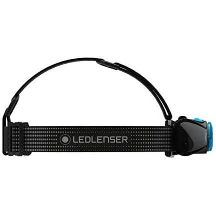Налобний ліхтар Ledlenser MH7, LED, 600 люмен, акумуляторний, чорний/синій, фокусування, до 60 годин, червоне світло, робота від 2xAA, захист від випадкового вмикання, для туризму та спорту