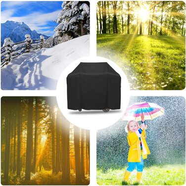 Чохол Onlyfire для гриля Weber Spirit E310/E320/S310/S320, водонепроникний і міцний чохол для газового гриля Weber 7139, серії Spirit II, Spirit 300, Spirit 200 (до 2012), чорний