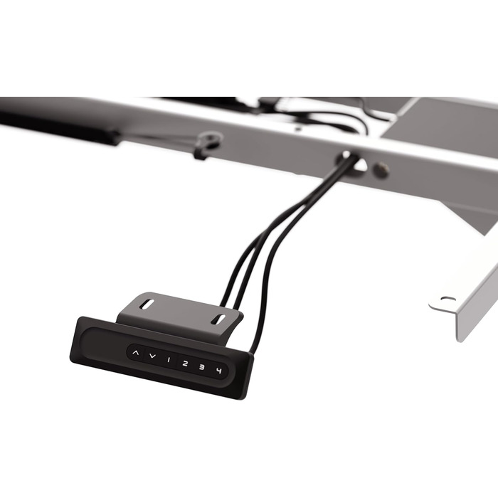 Регульований стіл Yaasa Frame S з USB-портом, телескопічний, з блокуванням клавіш (білий)
