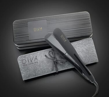 Випрямляч для волосся Diva Pro Styling Wide Digital – керамічні пластини, рівномірний нагрів, 3м кабель, чорний