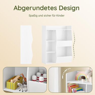 Полиця для книг SoBuy Montessori для дітей, зелена, 80x104x34 см (KMB55-K-GR)
