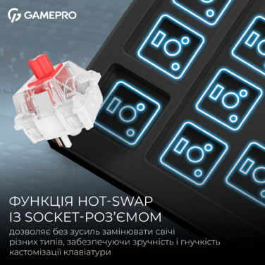 Бездротова механічна клавіатура GamePro Asgard Ragnar (MK285BK)