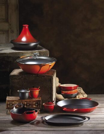 Тарілка для тапас Le Creuset, 500 мл, 14 см, чорна глянцева, 72102141400001 (Червона)<br>