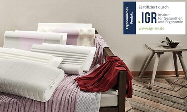 Ортопедична подушка для шиї PARADIES reVita Ergonomic 40x80 см, ергономічна, сертифікат IGR, висота 10 см