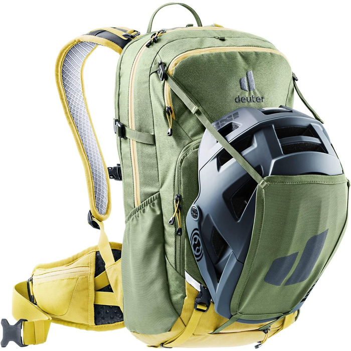 Велорюкзак Deuter Attack 20 із захистом, 20 л, хакі-куркума