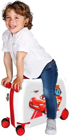 Дитяча валіза Disney Cars, жорсткий корпус ABS, 50x38x20 см, 34 л, 4 колеса, кодовий замок, мультиколірна, ручна поклажа