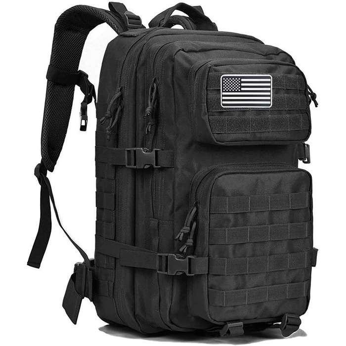 Тактичний рюкзак G4Free 40 л, військовий армійський рюкзак Molle для туризму, кемпінгу, трекінгу, полювання, чорний