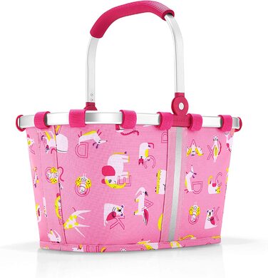 Дитячий кошик для покупок reisenthel carrybag XS, 5 л, 33,5x18x19,5 см, рожевий з буквами ABC friends