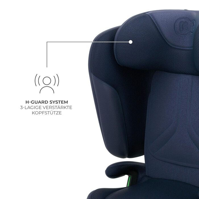 Автокрісло Kinderkraft UNITY 2 i-Size, 100-150 см, 3,5-12 років, регульована підголівник, AIR FLOW, 5 положень спинки, блакитне