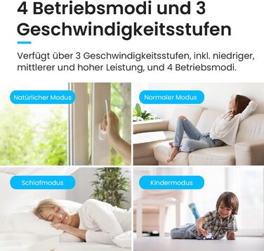 Вентилятор підлоговий Pro Breeze з пультом, 117 см, 3 режими, таймер 14 год, 45 Вт, чорний