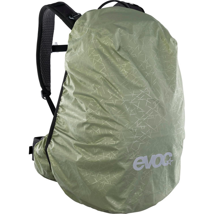 Рюкзак EVOC EXPLORER PRO 26л чорний – комфортний міський та туристичний рюкзак з системою вентиляції AIR FLOW CONTACT, гнучким поясом AIRO FLEX, відділенням для питної системи та дощовиком, преміум-якість