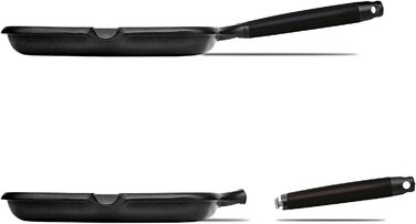 Газова сковорода Vitro-Gas Grill з жовтою ручкою, 22 см