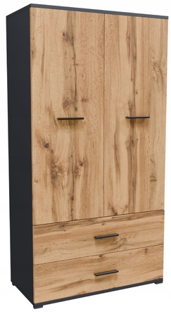 Стелаж Matkam 69 x 130 x 34 см, дуб вотан, графіт