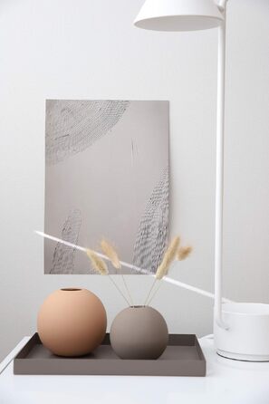 Ваза куля Cooee Design з порцеляни, 10 см, колір Café Au Lait, ручна робота, HI-028-02-BK