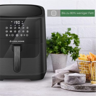 Аерофритюрниця AF23 Airfryer XXL Deluxe, 6.5 л, з керамічним покриттям, чорна