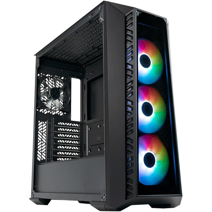 Корпус для ПК Cooler Master MasterBox 520, Mid-Tower ATX, 4 встановлені вентилятори, гартоване скло, ARGB-контролер, чорний