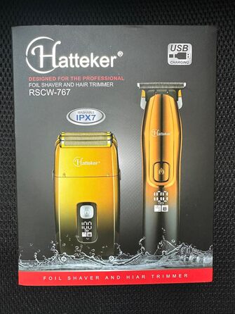 Електробритва Hatteker для чоловіків з 3 гнучкими лезами, тример для бороди, стрижка волосся, водонепроникний, доглядовий набір
