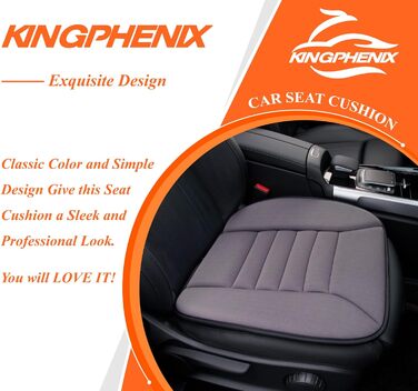 KingPhenix подушка для сидіння з пам'яттю форми, 3 см, сіра, для авто і офісного крісла