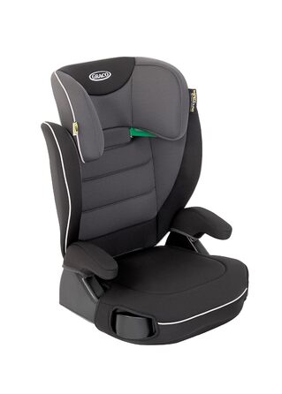 Автокрісло Graco Logico™ L i-Size R 129: 3,5-12 років, 100-150 см, регульовані підлокітники, знімний чохол, кріплення ременем безпеки, чорний колір, Midnight