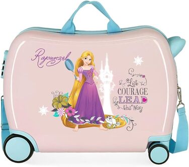 Дитяча валіза Disney Принцеси, рожева, 50x39x20 см, жорсткий пластик, кодовий замок, 34 л, 1,8 кг, 4 колеса