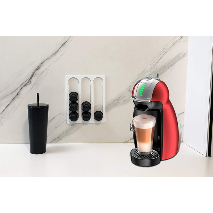 Тримач для 12 кавових капсул COVERBAGBCN, сумісний з Dolce Gusto, метакрилат, настінний/настільний, матовий чорний