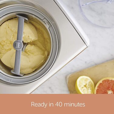 Морожениця Cuisinart ICE100BCU професійна, 1.5л, срібляста - для морозива, йогурту та сорбету