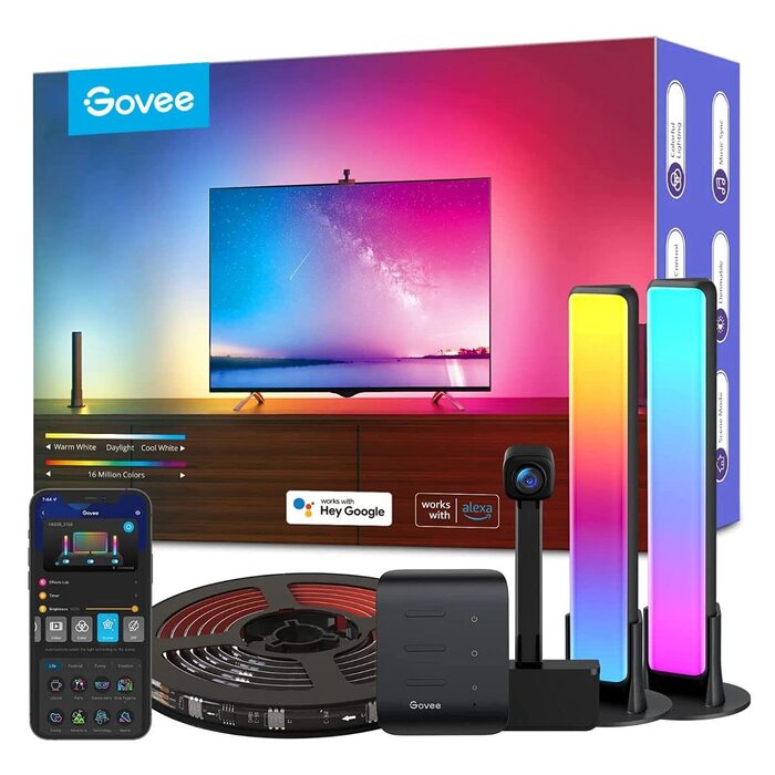 Розумний комплект підсвічування Govee DreamView Pro: LED-стрічка та світлові панелі з камерою синхронізації, USB