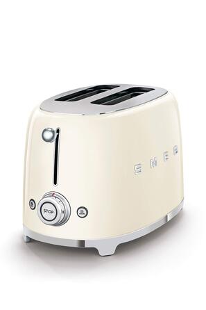 Тостер Smeg TSF01CREU Cream 2-слотовий, 6 рівнів підсмажування, функція розморожування та підігріву, 950 Вт