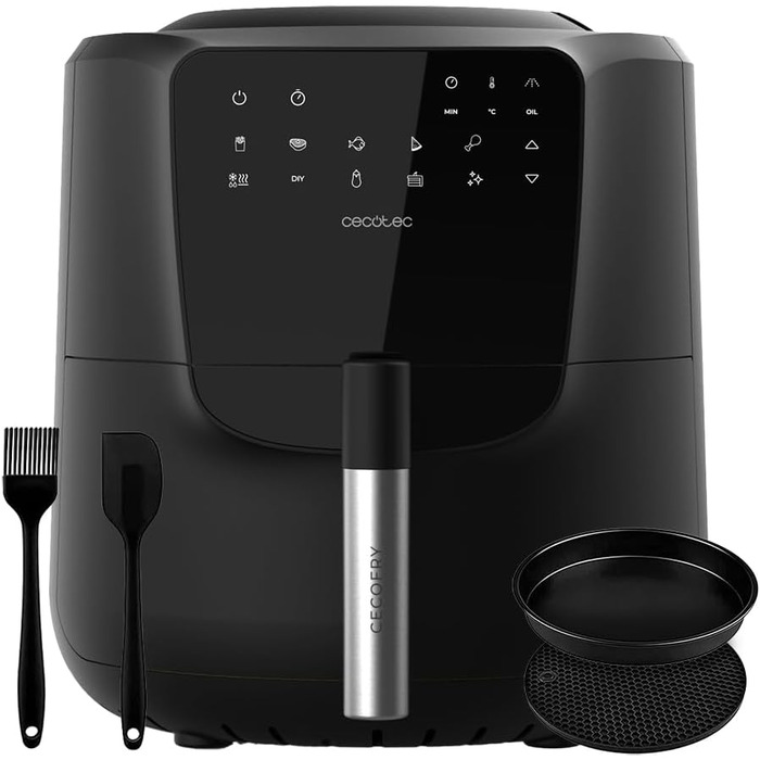 Фритюрниця Cecotec Cecofry Rain 5.5 л без олії з автоматичним та ручним розпиленням, 7 режимів, 1550 Вт
