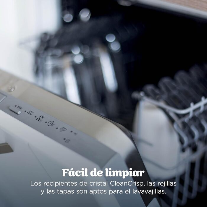 Скляна аерофритюрниця Ninja CRISPi PRO XL Air Fryer з 5 функціями, контейнерами CleanCrisp (5,7 л та 2,3 л) та кришкою для зберігання, колір моховий зелений, AS090EUGN