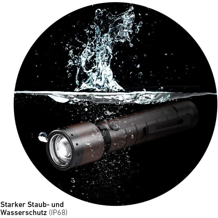 Ліхтарик Ledlenser P7R Signature LED з червоним світлом, акумулятором 21700, водонепроникний IP68, 2000 люмен, фокусування, дальність 330 м, із зарядкою та чохлом