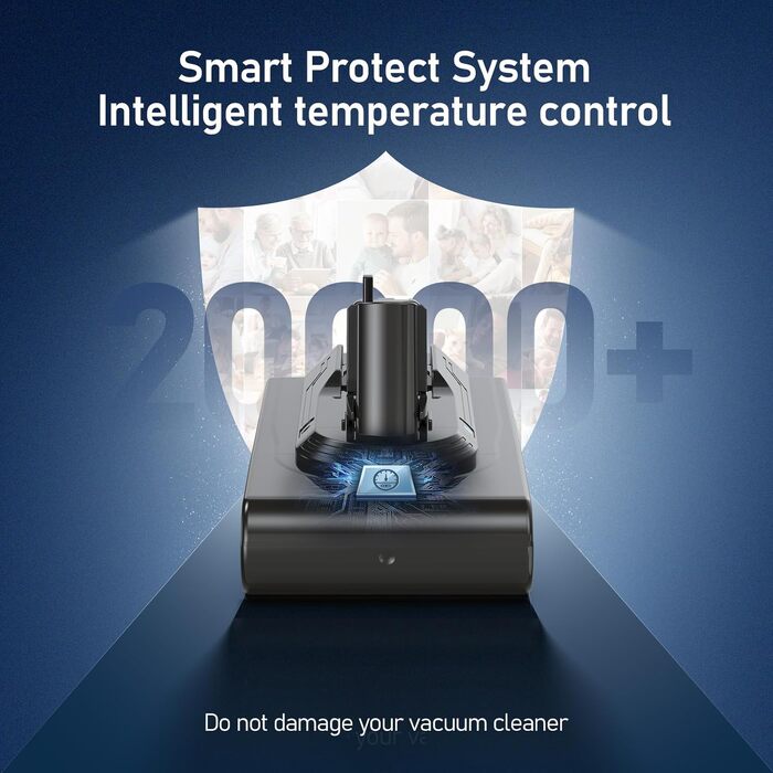 Акумулятор Keenstone V8 8000mAh для Dyson SV10 V8 Absolute Animal Motorhead Fluffy Slim Total Clean (3 фільтри в комплекті)