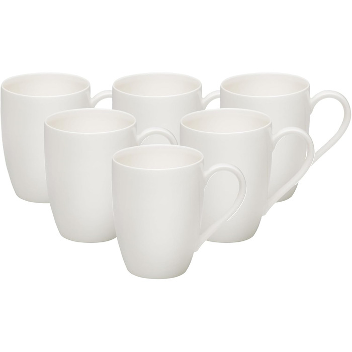 Набір білих чашок з ручкою vivo Villeroy & Boch, 6 шт, базова серія, фарфор