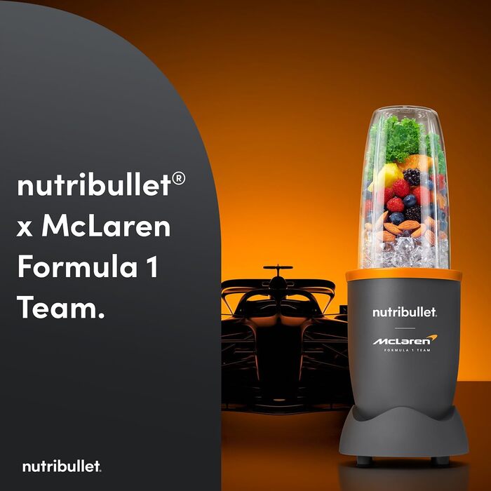 Потужний блендер-екстрактор Nutribullet 900 Series (матовий сірий) для смузі та соків, 25 000 об/хв, набір 11 предметів з чашами To Go