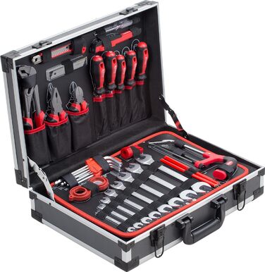 Набір інструментів Meister 131 предмет - Knipex, Wera в алюмінієвому кейсі / Професійний валіза інструментів / Комплект інструментів 8973750