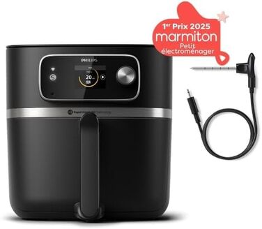 Аерофритюрниця Philips Airfryer Combi XXL HD9880/90 чорна, мультипіч з гарячим повітрям