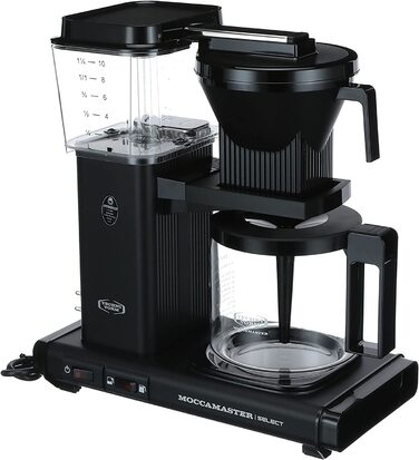 Кавоварка Moccamaster KBG Select 1.25 л 1520 Вт матова чорна + кавомолка Rommelsbacher EKM 200, 250 г, 110 Вт, комплект для приготування кави