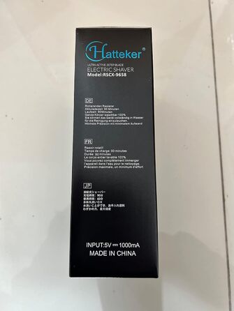 Електробритва для чоловіків Hatteker 3-в-1: ротаційна, тример для бороди, носа, IPX7, водонепроникна, бездротова, для вологого та сухого гоління