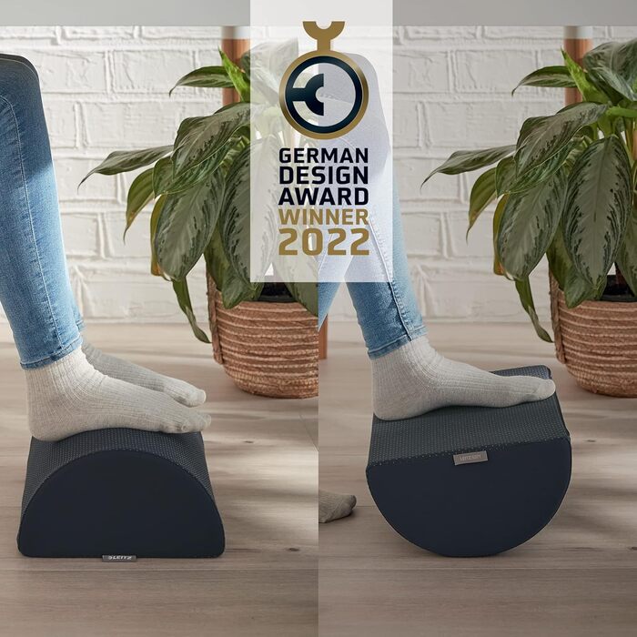 Підніжка для столу Leitz Ergo Cosy, регульована, сіра, 53710089, для офісу та дому