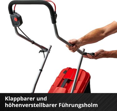 Акумуляторний газонокосарка Einhell GE-CM 18/33 Li Kit Power X-Change (18 В, ширина косіння 33 см, до 200 м², Brushless, кошик 30 л, висота косіння 25-65 мм, з акумулятором 4,0 Ah + зарядним пристроєм)